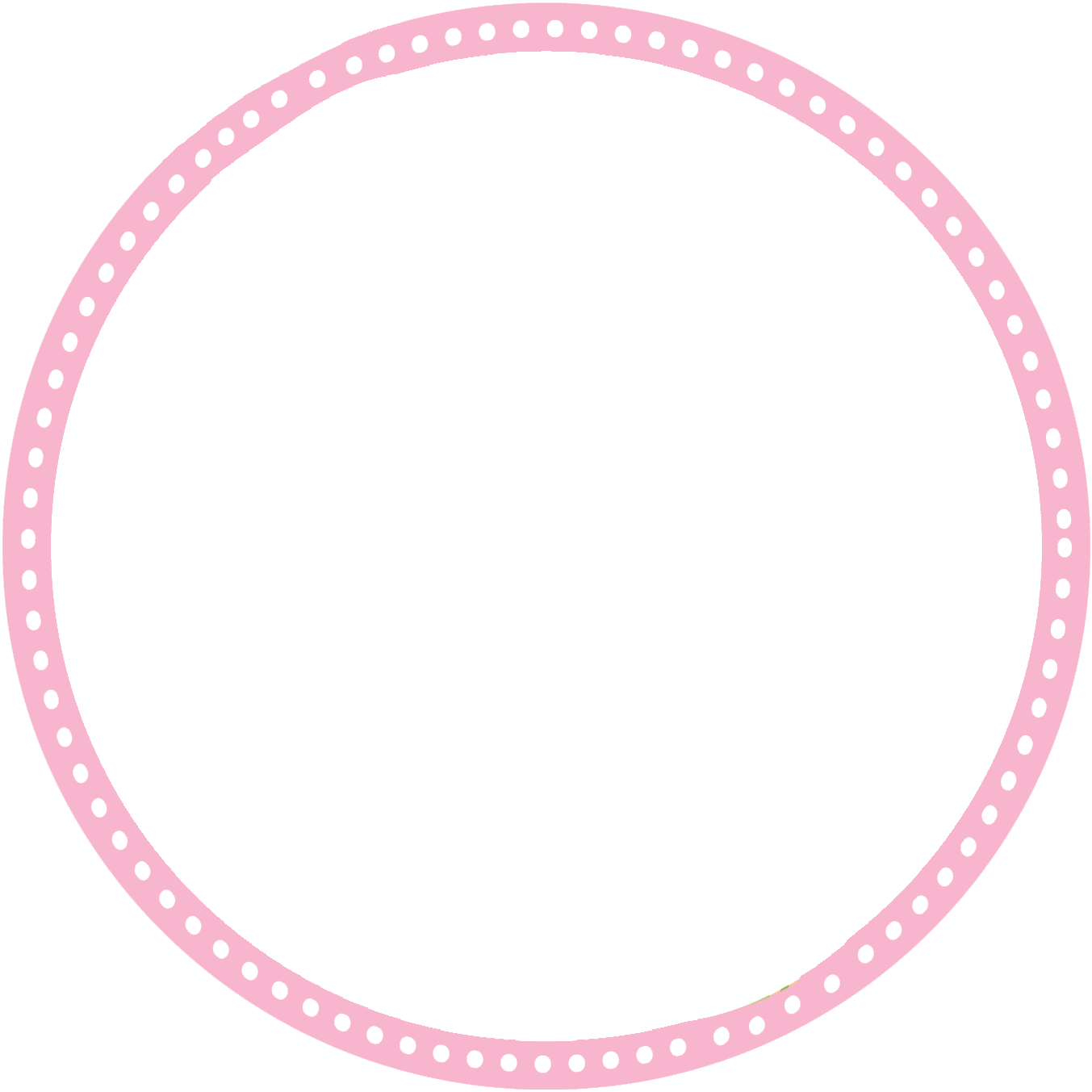 Pink Dotted Circle Border Graphic