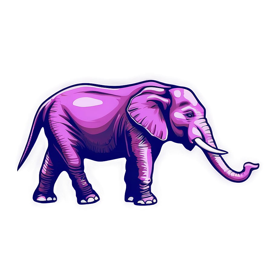 Pink Elephant Vector Art Png Ebo74