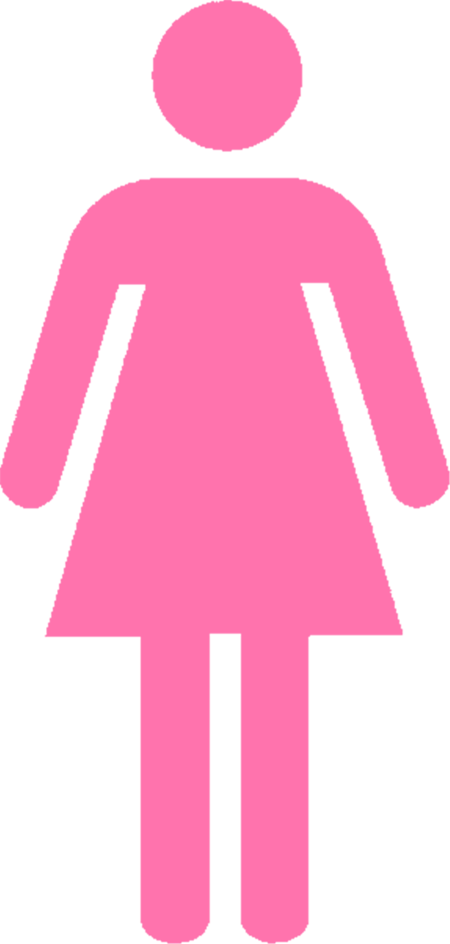 Pink Female Restroom Sign