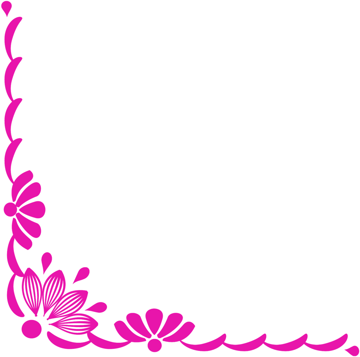 Pink Floral Corner Design