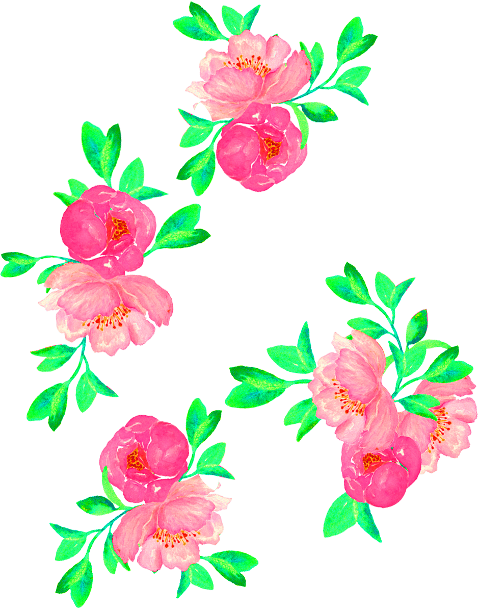 Pink Floral Vector Artwork