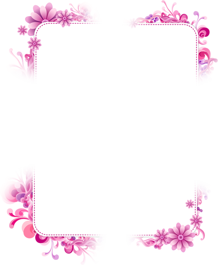 Pink Floral Vector Corner Designs