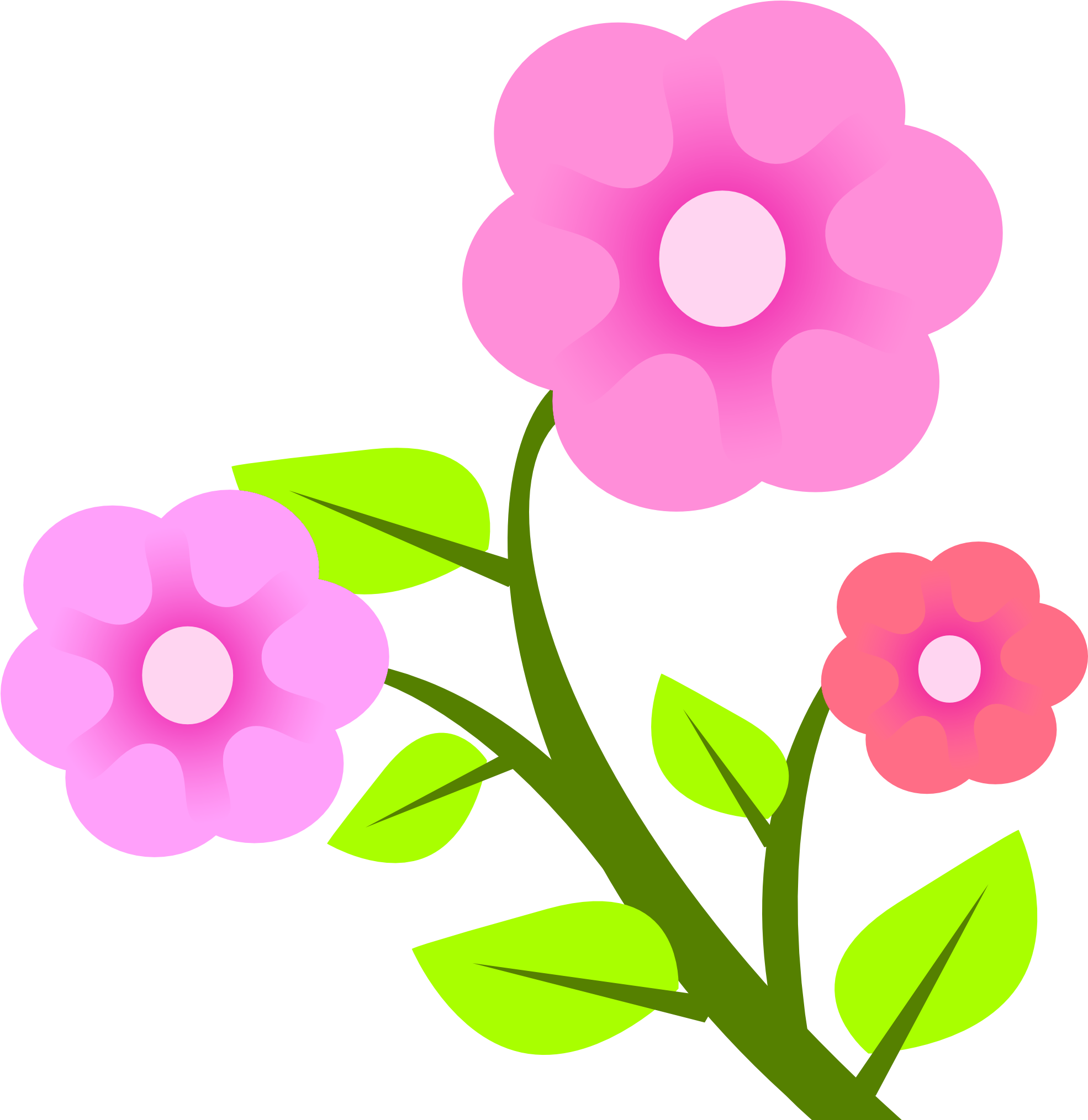 Pink Floral Vector Illustration