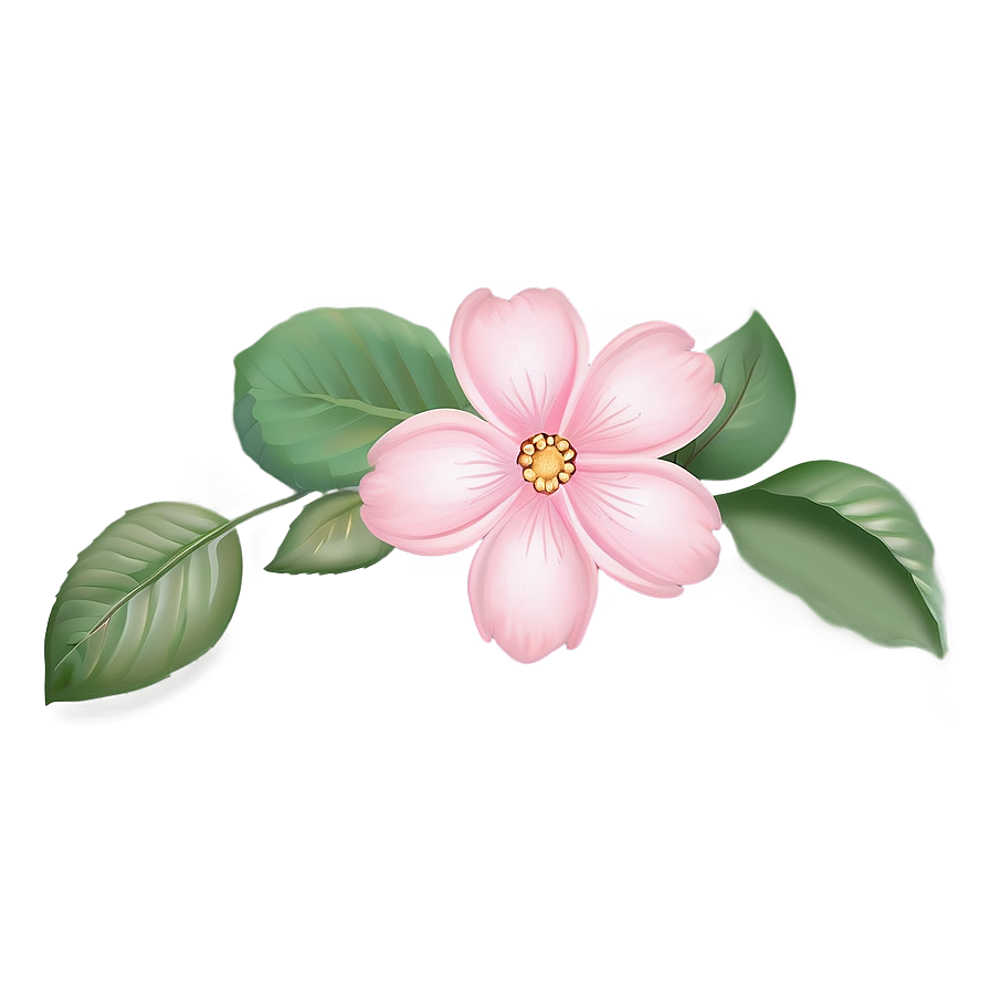 Pink Flower Vintage Png Emg