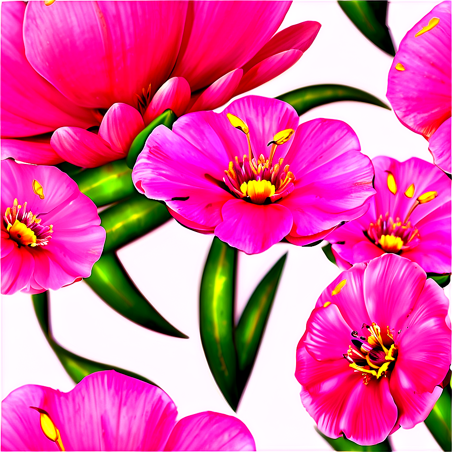 Pink Flowers Closeup Png Ghs31