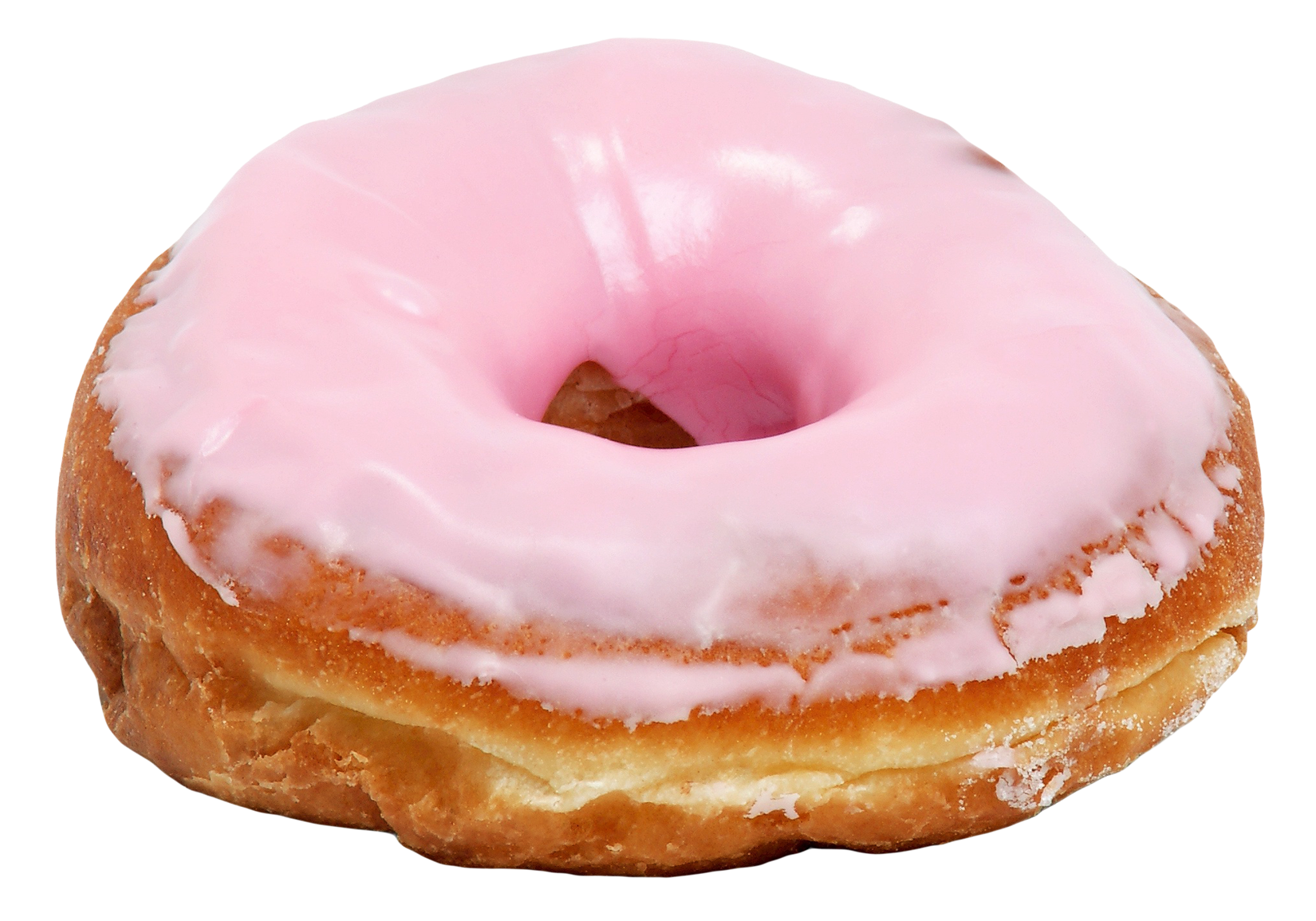 Pink Frosted Donut Isolated PNG with transparent background
