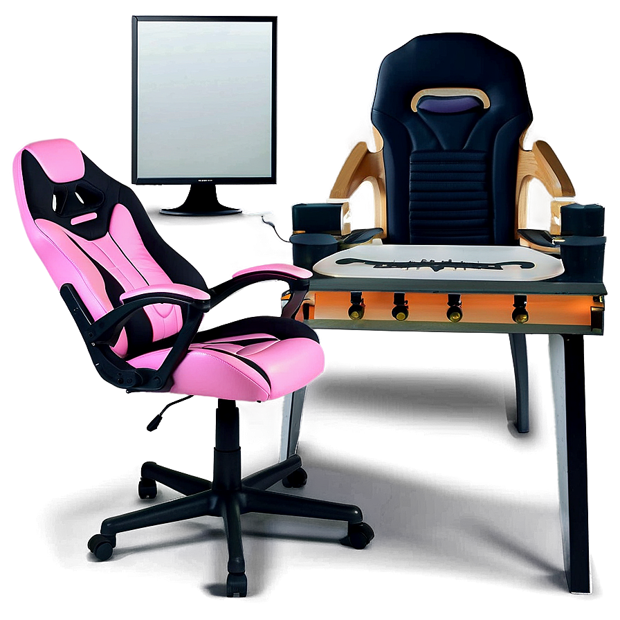 Pink Gamer Chair Png Ipw4