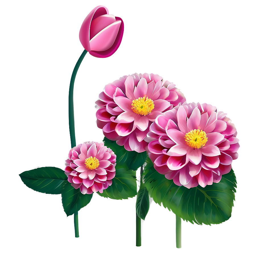 Pink Garden Flower Png 99