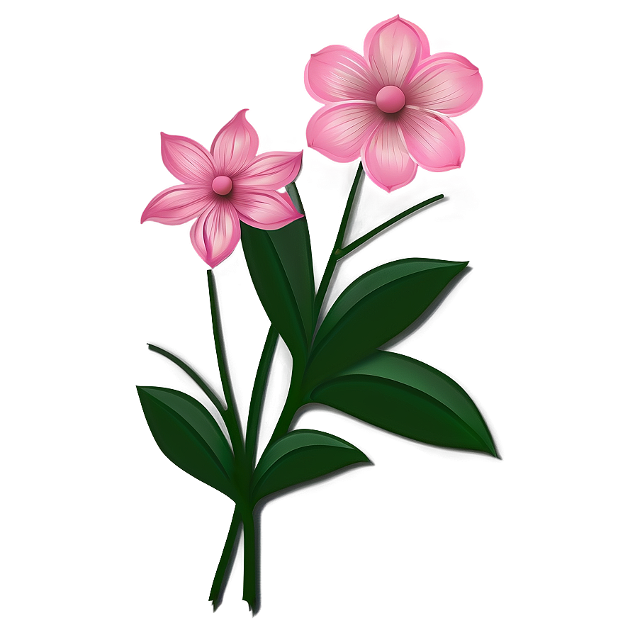 Pink Garden Flower Png Vvg