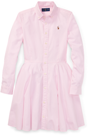 Pink Girls Dress Shirt Oxford