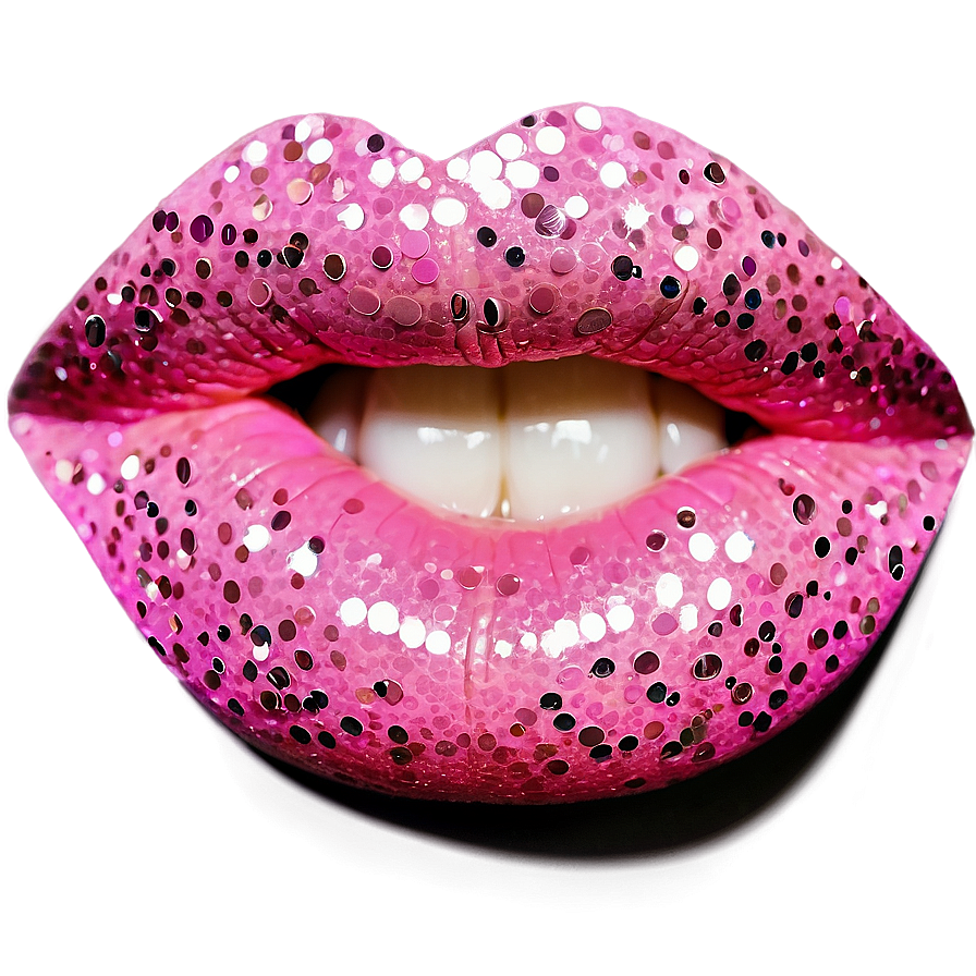 Pink Glitter Lips Png 06212024