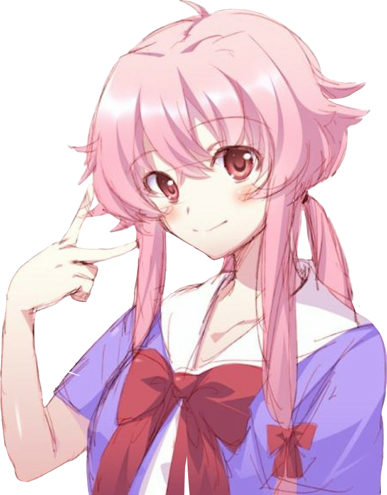 Pink Haired Anime Girl Gesture