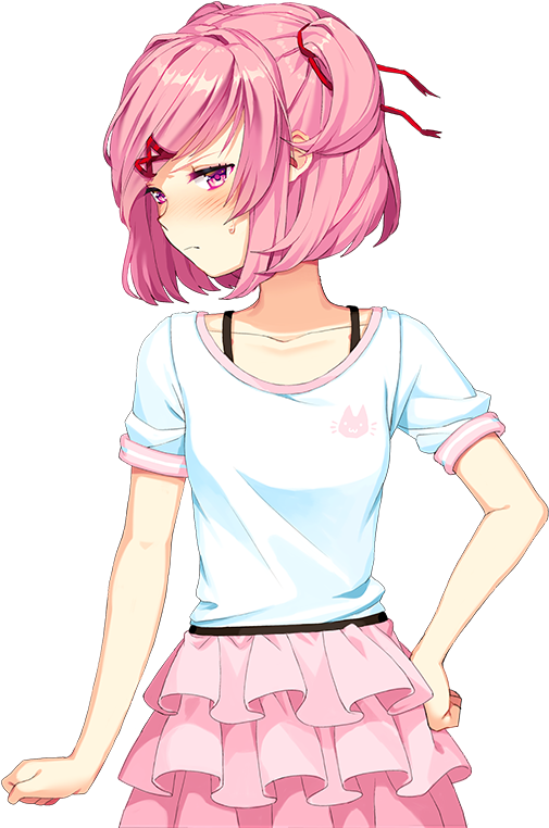 Doki Doki Literature Club Sprites - Doki Doki Literature Club Natsuki, HD Png Download PNG with transparent background