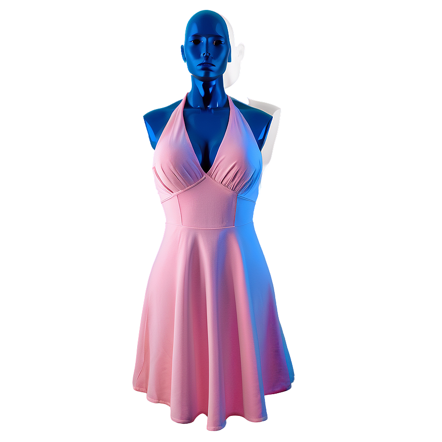 Pink Halter Dress Png Ycw97