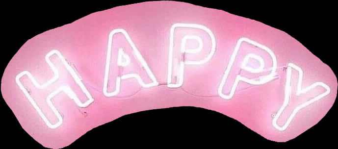 Pink Happy Sleep Mask Neon Sign