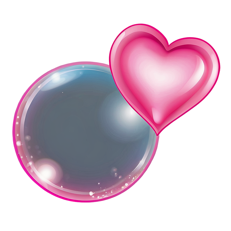 Pink Heart Bubble Png Ahv87