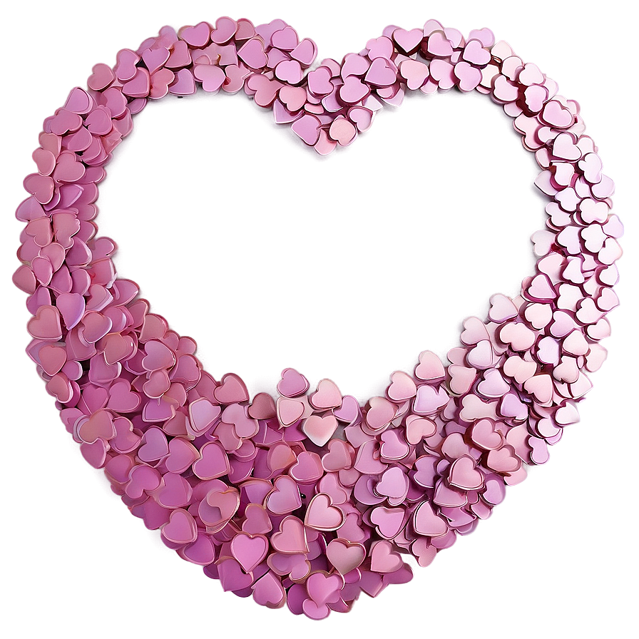 Pink Heart Confetti Png Tjm