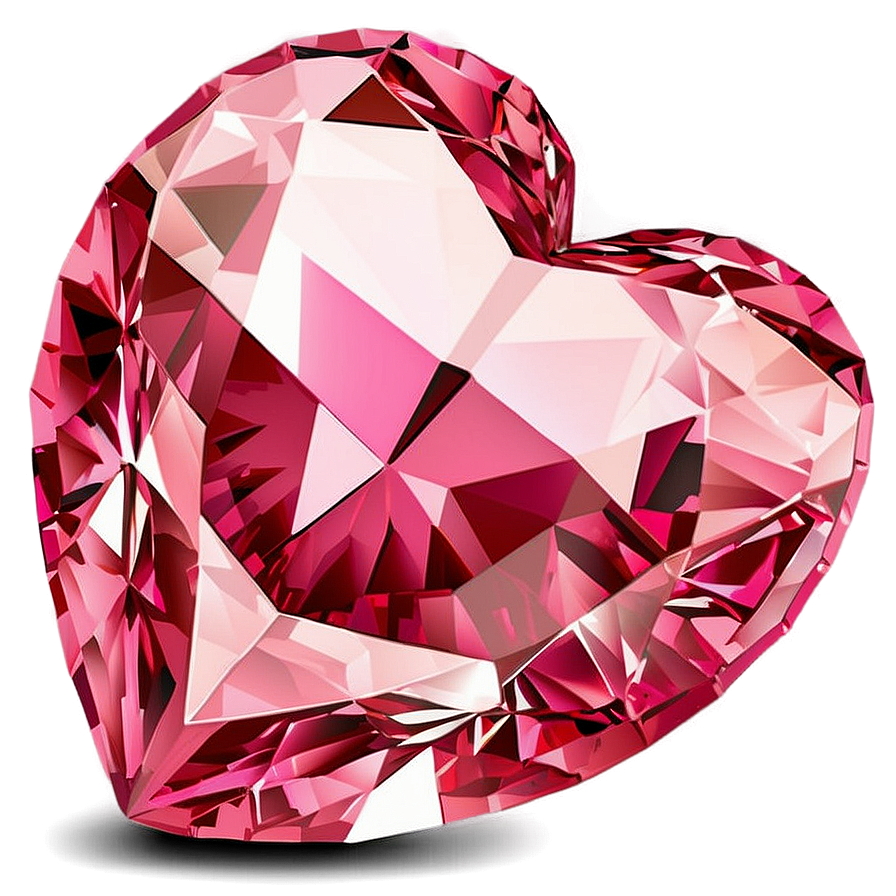 Pink Heart Diamond Brilliance Png Ipj62