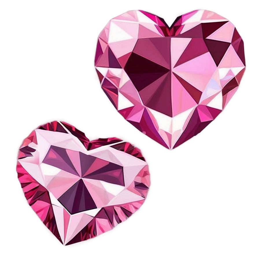 Pink Heart Diamond Dreamy Design Png 06282024