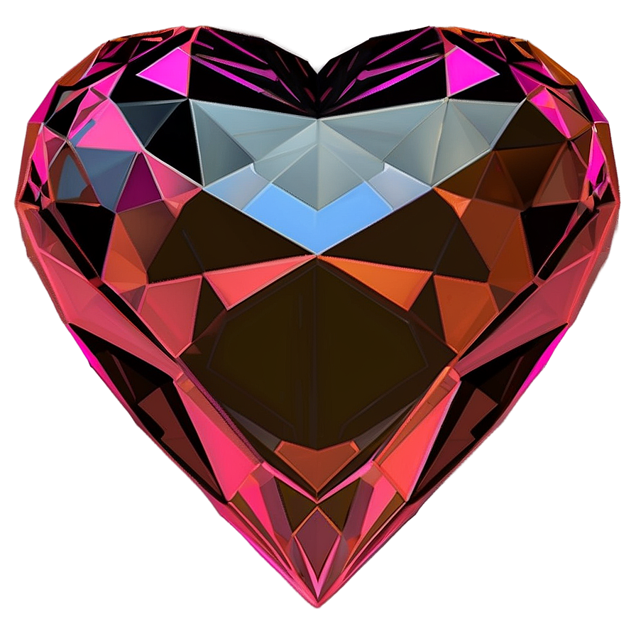 Pink Heart Diamond Dreamy Design Png 06282024