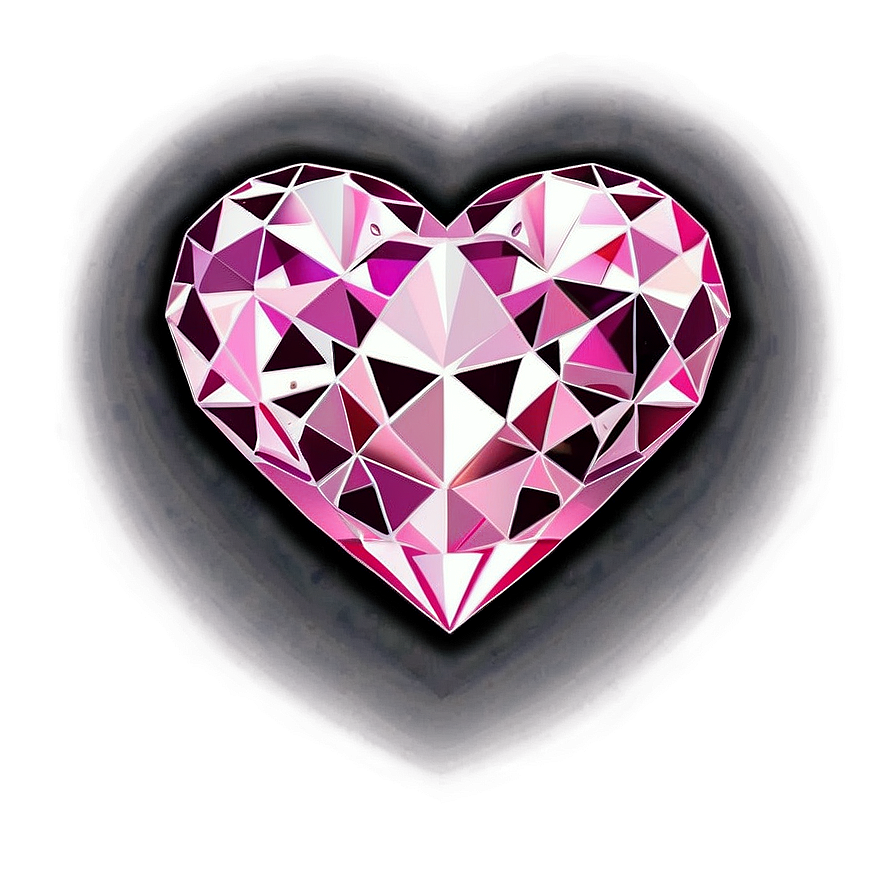 Pink Heart Diamond Essence Png 06282024