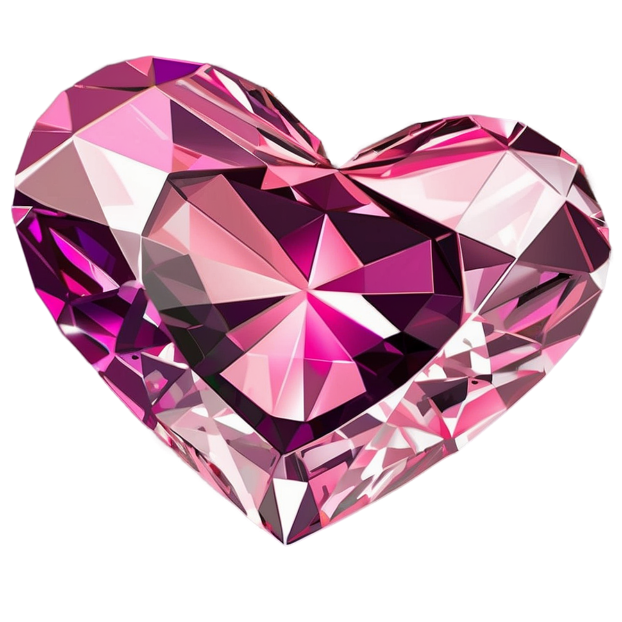 Pink Heart Diamond Fantasy Png Elc49