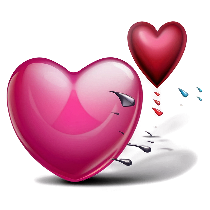 Pink Heart Emoji For Texting Png 06262024