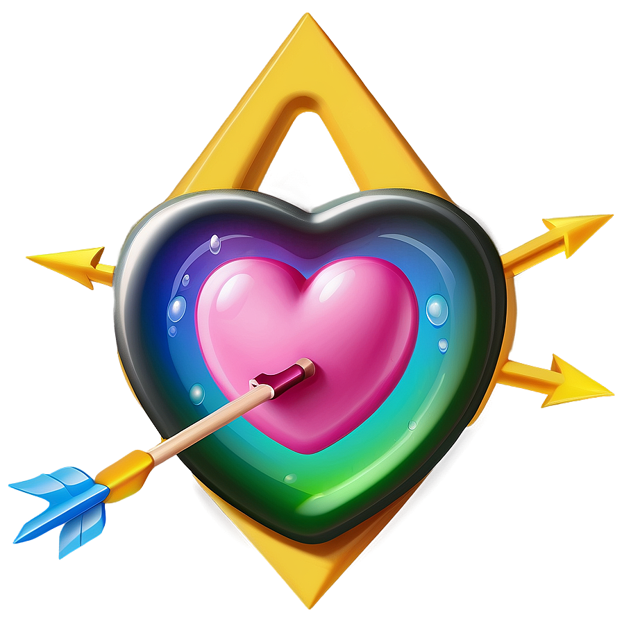 Pink Heart Emoji With Arrow Png Ixu