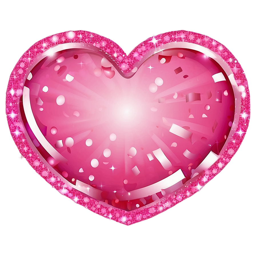 Pink Heart Emoji With Sparkles Png 06262024