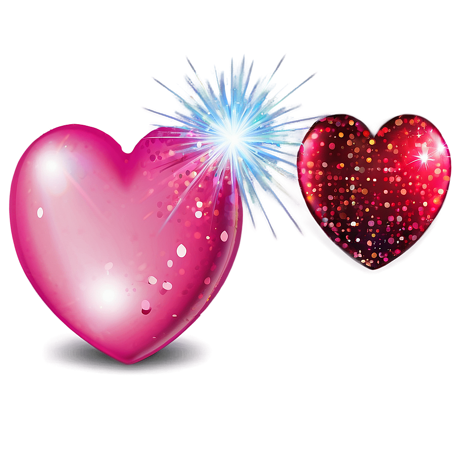 Pink Heart Emoji With Sparkles Png Tiv35