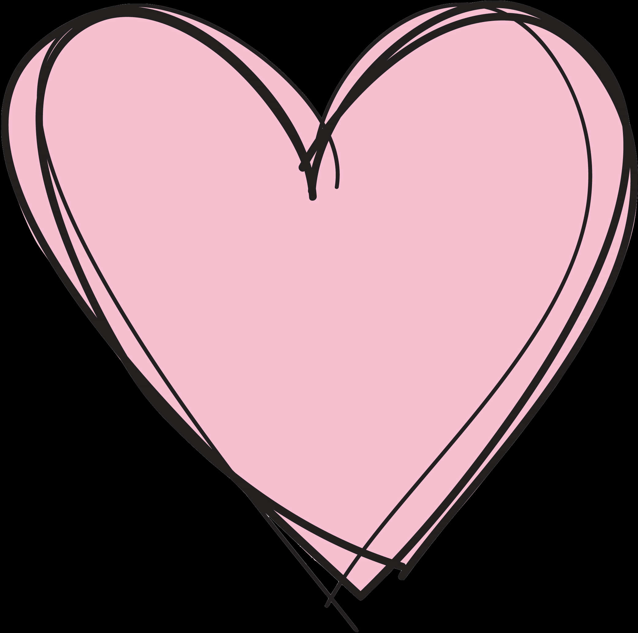 Pink Heart Graphic PNG with transparent background
