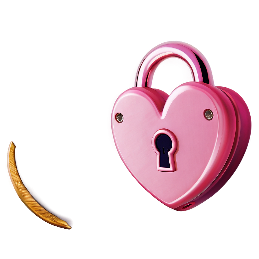 Pink Heart Lock Png 22