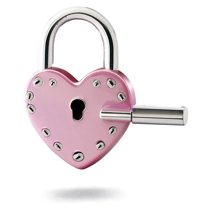 Pink Heart Lock Png 27