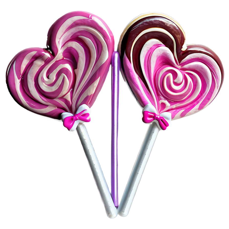 Pink Heart Lollipop Png Pvs50