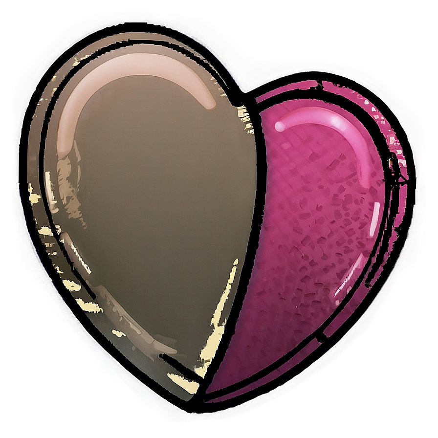 Pink Heart Outline Png 3