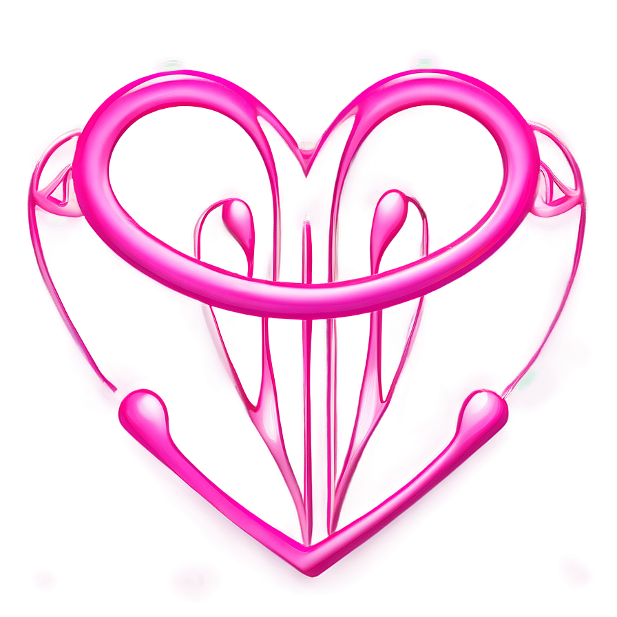 Pink Heart Outline Png 81