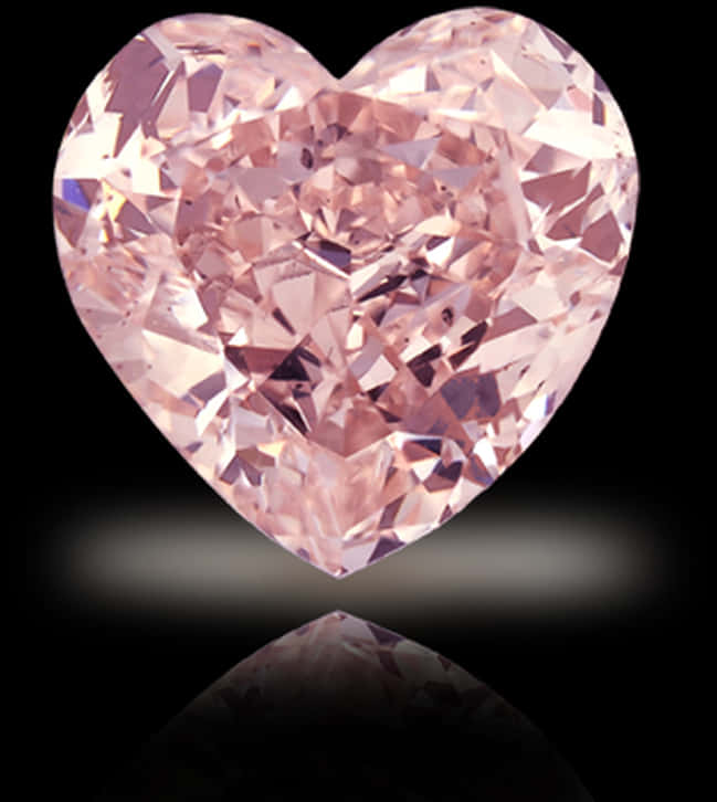 Pink Heart Shaped Gemstone PNG with transparent background