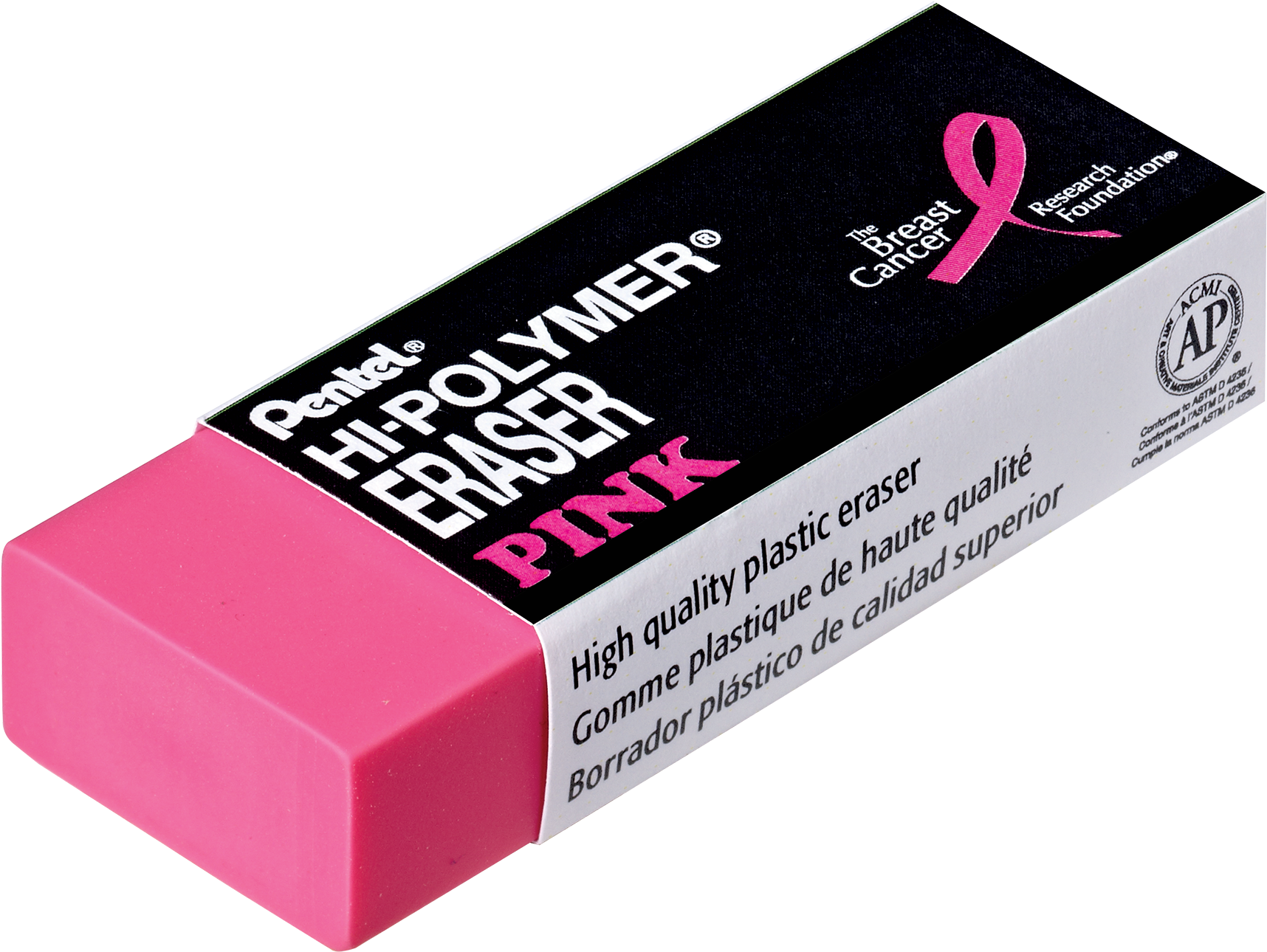 Pink Hi Polymer Eraser Breast Cancer Awareness