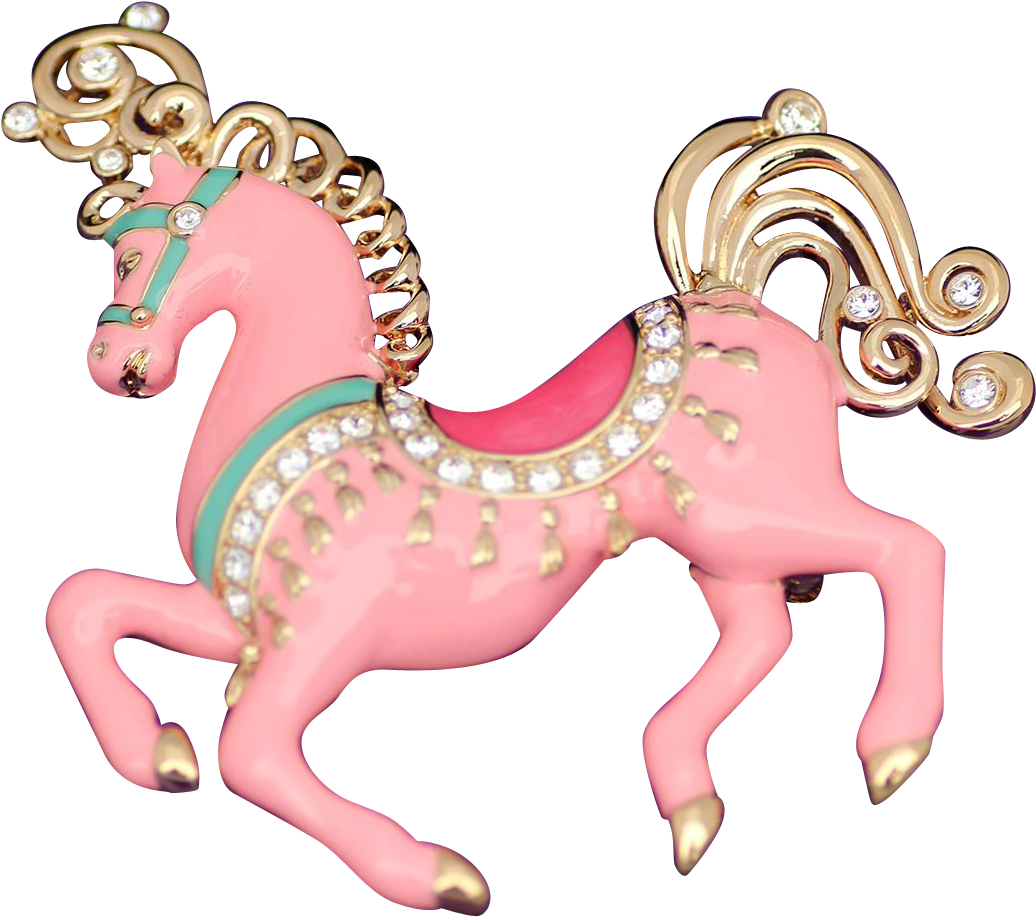 Pink Horse Charm Jewelry