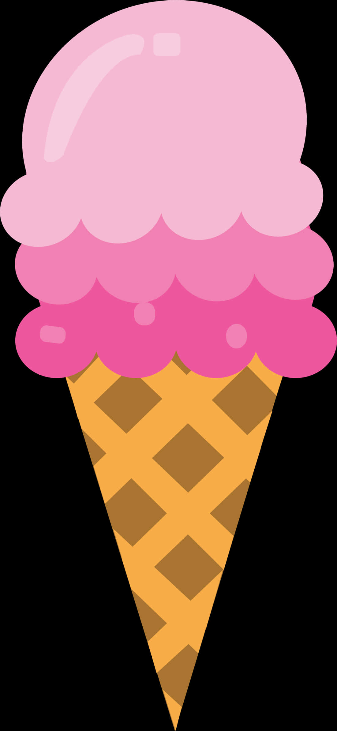 Pink Ice Cream Cone Clipart