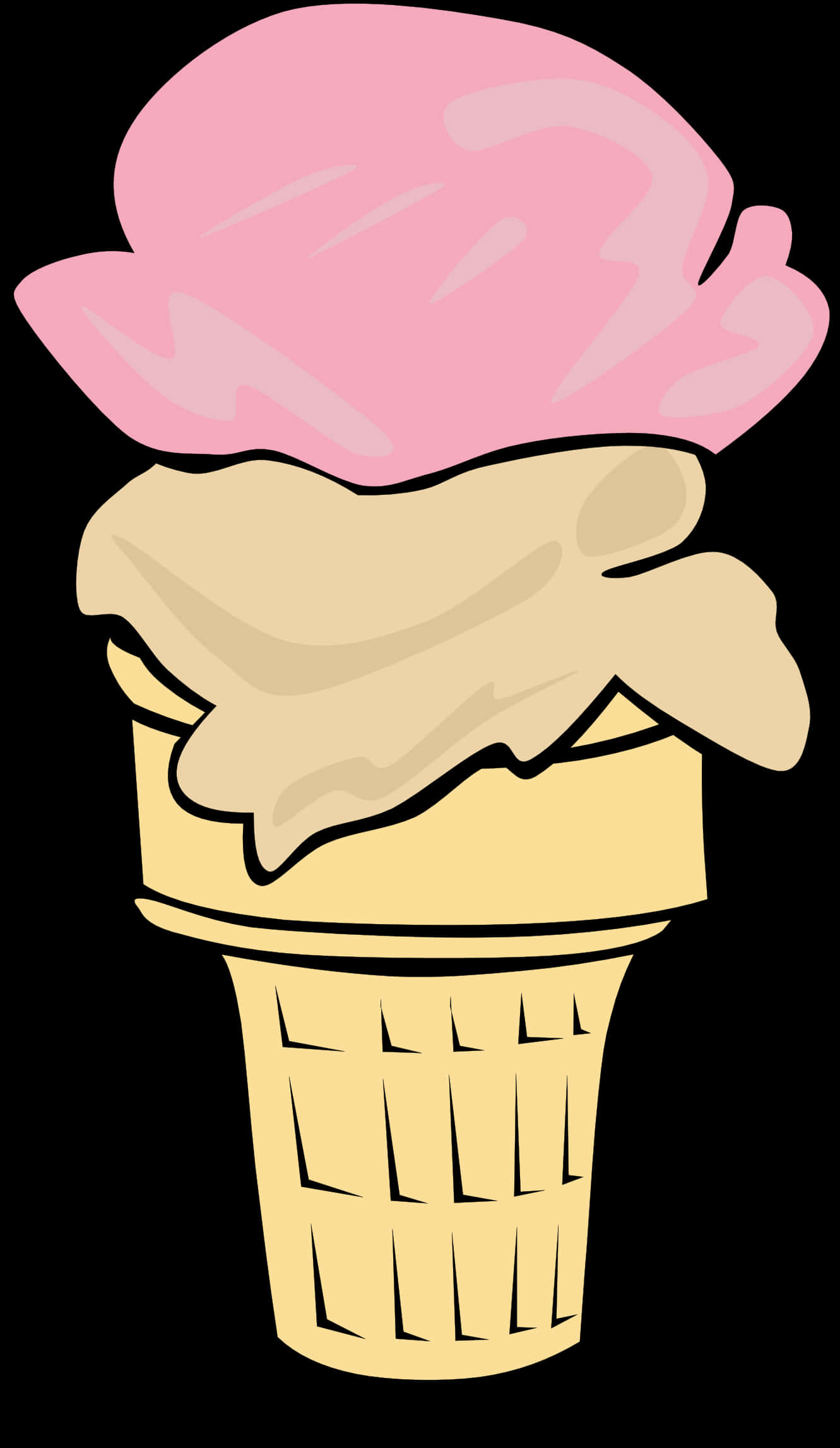 Pink Ice Cream Cone Clipart