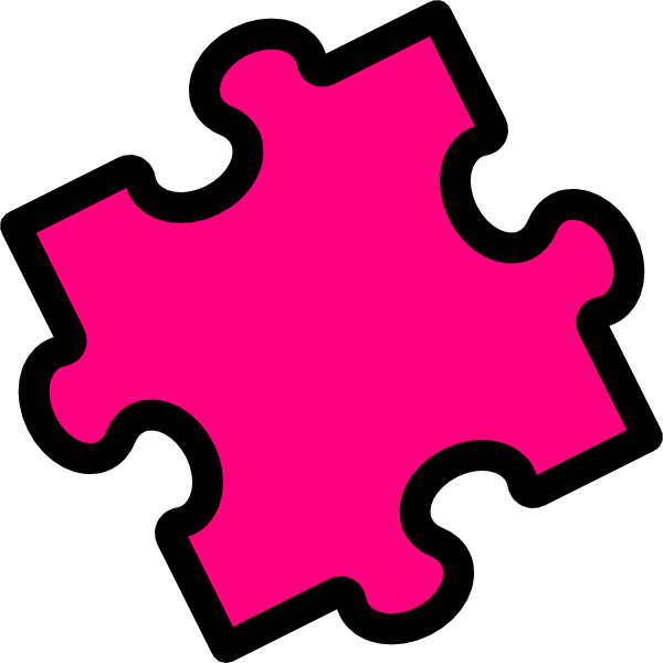 Pink Jigsaw Puzzle Piece