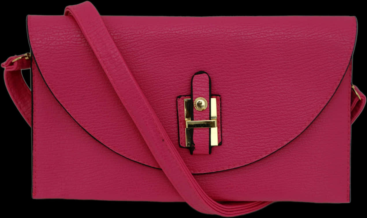 Pink Leather Crossbody Bag