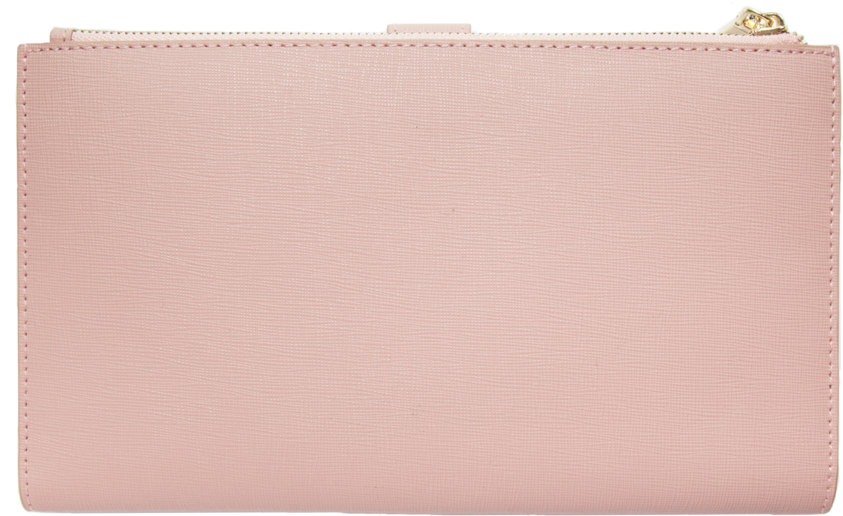 Pink Leather Wallet Isolated PNG with transparent background