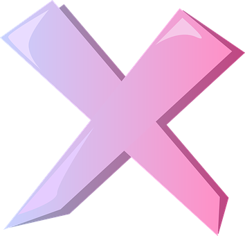 Pink Letter X Graphic