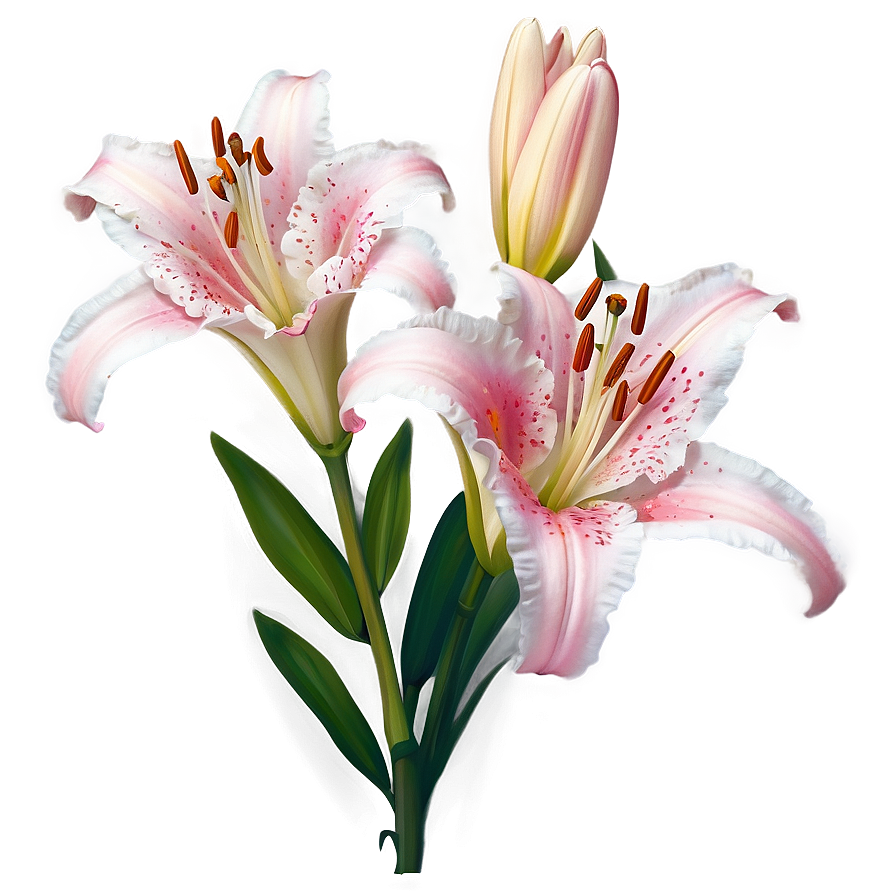 Pink Lily Flowers Png Hba