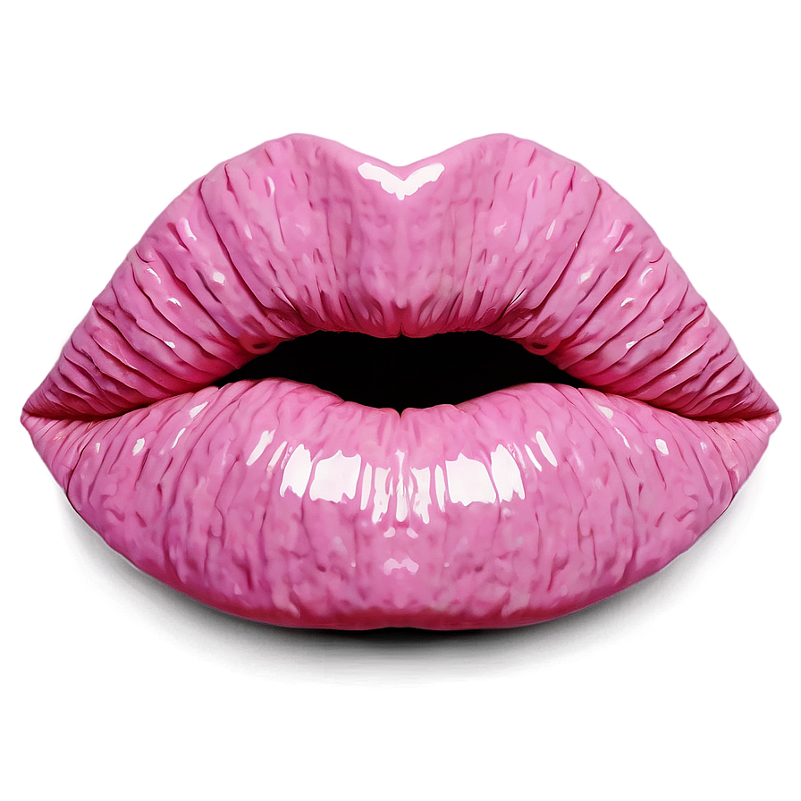 Pink Lips With Floral Pattern Png Oer96