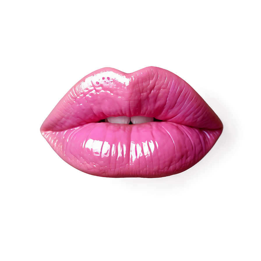 Pink Lips With Gloss Png 40