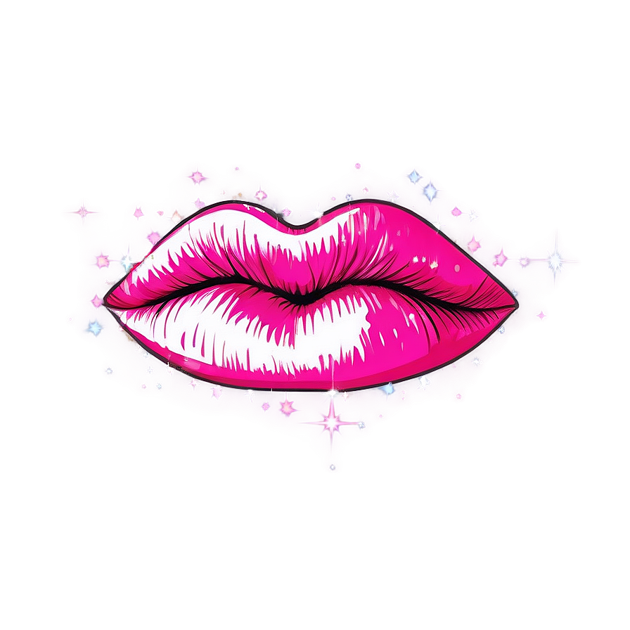 Pink Lips With Sparkles Png Fnr