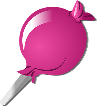 Pink Lollipop Illustration PNG with transparent background